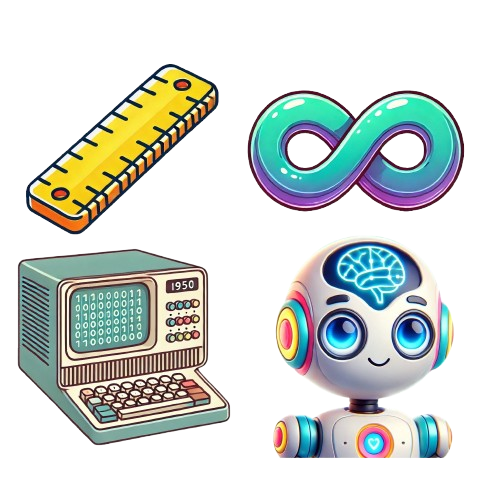 Pravítko, Nekonečno, Počítač, Robot